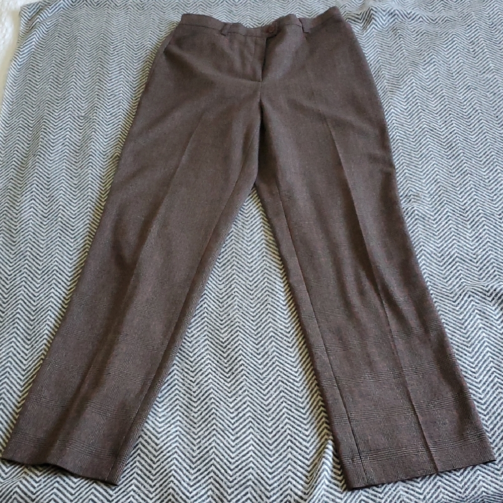 Vintage Steilmann Brown Dress Pants Classic Straight-Leg